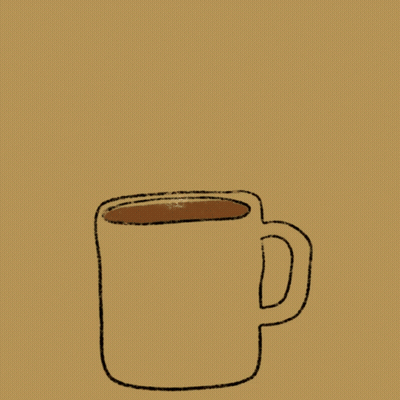 Coffee Cup With Ghost Coming Out GIF