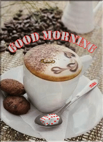 Coffee Cup With Good Morning GIF