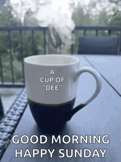 Coffee Cup With Good Morning Happy Sunday GIF