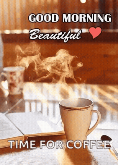Coffee Cup With Good Morning Message GIF