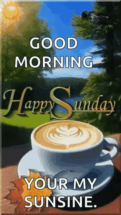 Coffee Cup With Good Morning Sunshine GIF