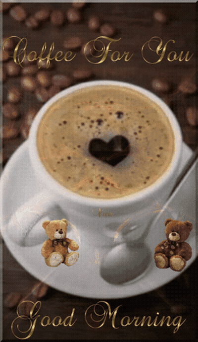 Coffee Cup With Heart Saying Coffee For You GIF
