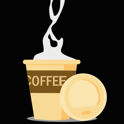 Coffee Cup With Heart Shaped Steam GIF