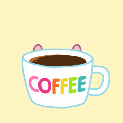 Coffee Cup With Pig GIF