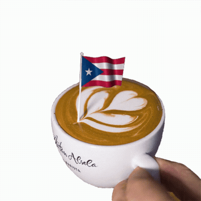 Coffee Cup With Puerto Rican Flag