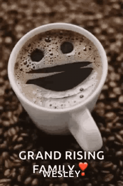Coffee Cup With Smiley Face GIF