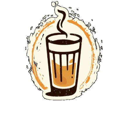 Coffee Cup With Steam Sticker