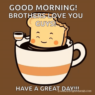 Coffee Cup With Toast GIF
