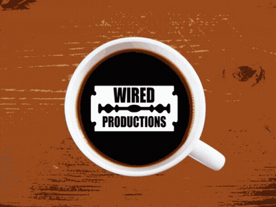 Coffee Cup With Wired Productions Logo GIF