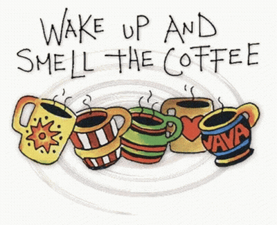Coffee Cups Wake Up And Smell The Coffee GIF
