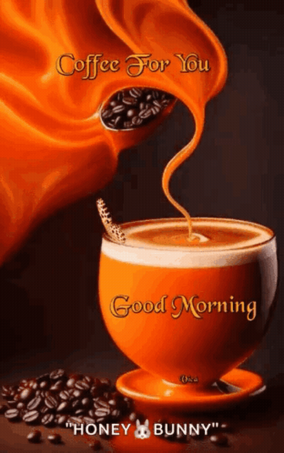 Coffee For You Good Morning Cup With Spoon GIF
