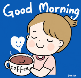 Coffee Good Morning Tuesday Little Girl GIF
