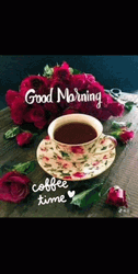 Coffee Good Morning With Flowers GIF