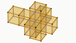 Coffee Hued Tesseract Expanding Loop GIF