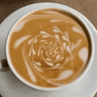 Coffee Latte Art Hypnosis Cup  GIF