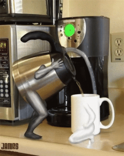 Coffee Maker With Number 29 On Front GIF