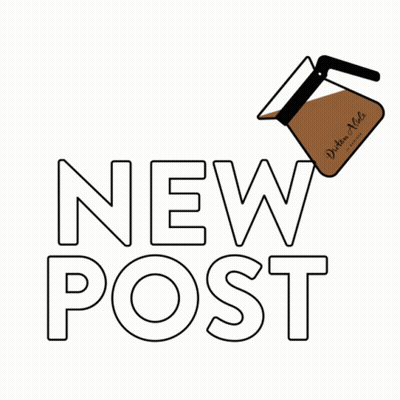 Coffee Pot Pouring Coffee Says New Post GIF
