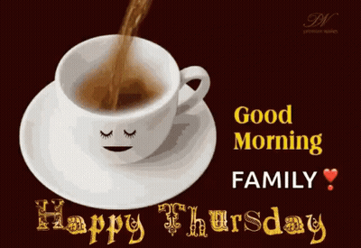 Coffee Smiley Saying Good Morning Family Happy Thursday GIF