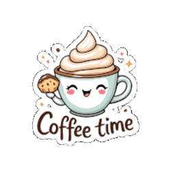 Coffee Time Coffee Lover Sticker GIF
