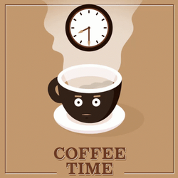 Coffee Time In Black Cup GIF