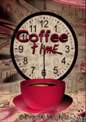 Coffee Time Rotating Cup GIF