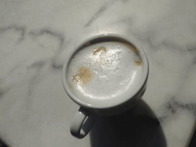 Coffee With Heart Shaped Foam GIF