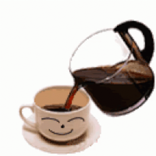 Coffee With Smiley Face Fill Your Heart With Love GIF