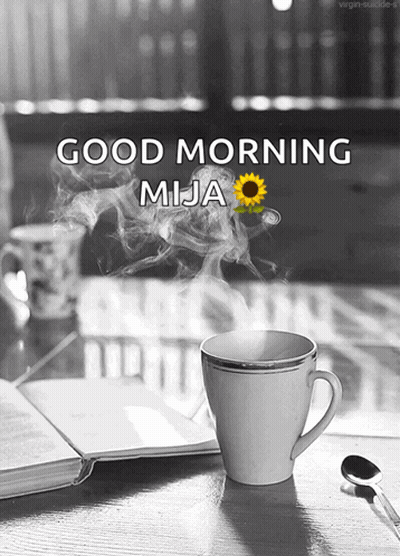 Coffee With Smoke Saying Good Morning Mija GIF