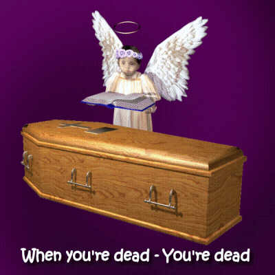 Coffin With Skeleton Saying When You're Dead GIF