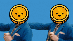 Coin Emoji Falling Line GIF