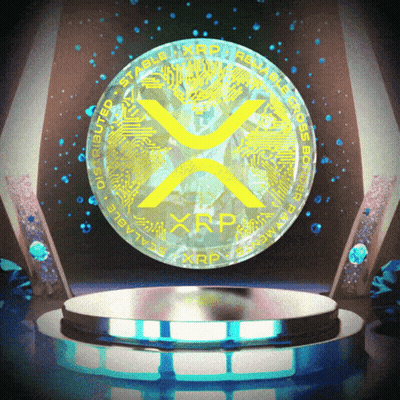 Coin Saying XRP On Stage GIF