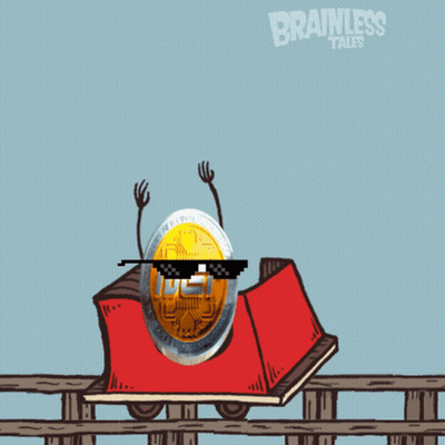 Coin Wearing Sunglasses On Roller Coaster GIF