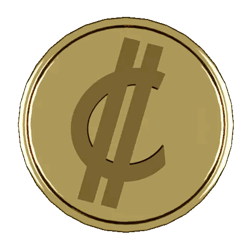 Coin With Dollar Sign Sticker