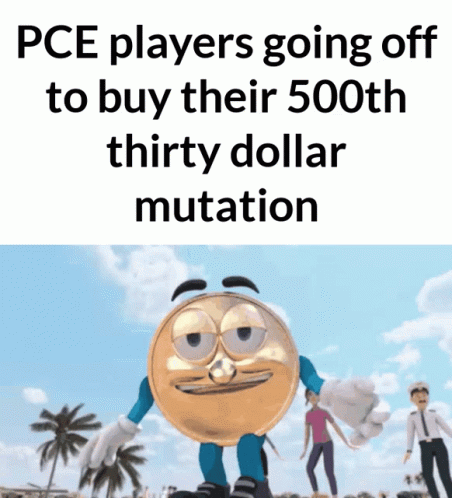 Coin With Face Saying PCE Players Going Off GIF