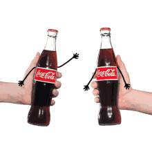 Coke Bottles High Five GIF