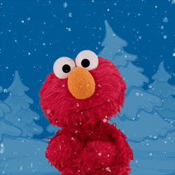 Cold Elmo Sesame Street Blizzard Background GIF