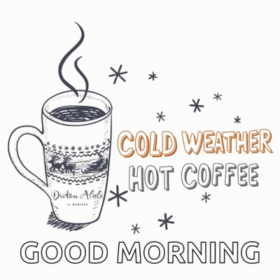 Cold Weather Hot Coffee Cup GIF