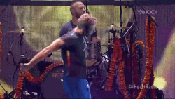 Coldplay Chris Martin Spinning On Stage GIF