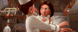 Colette Stabbing Linguini Ratatouille GIF
