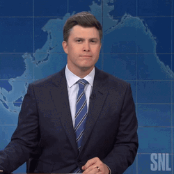 Colin Jost Not Amused GIF