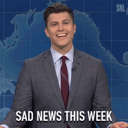 Colin Jost Sad News  GIF