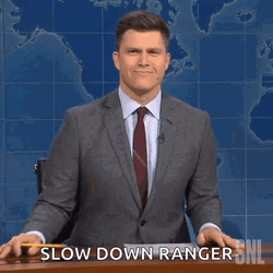 Colin Jost Snl Slow Down Ranger GIF