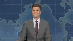Colin Jost Trying Not To Laugh