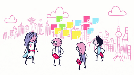 Collaboration Animated People Combining Ideas GIF