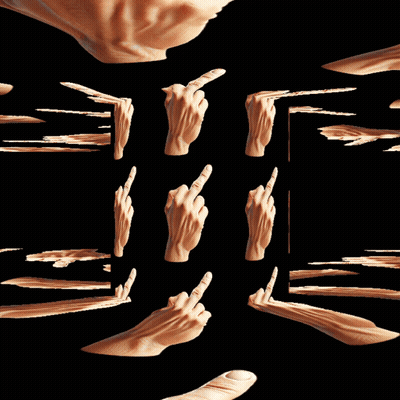 Collage Hands Giving Middle Finger GIF