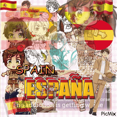 Collage Of Anime Characters Spain España GIF