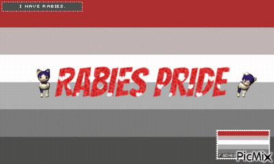Collage Of Cartoon Characters Saying I Have Rabies GIF
