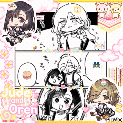 Collage Of Cartoon Characters Saying Rude And Oren GIF