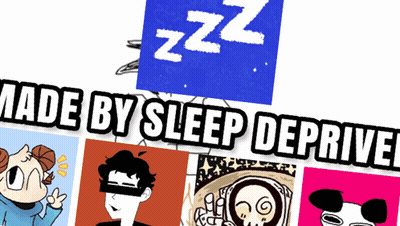 Collage Of Cartoons Made By Sleep Deprive GIF