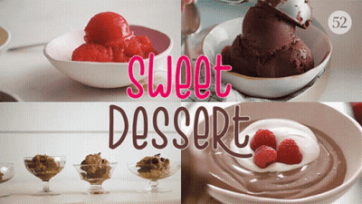 Collage Of Desserts Saying Sweet Dessert GIF